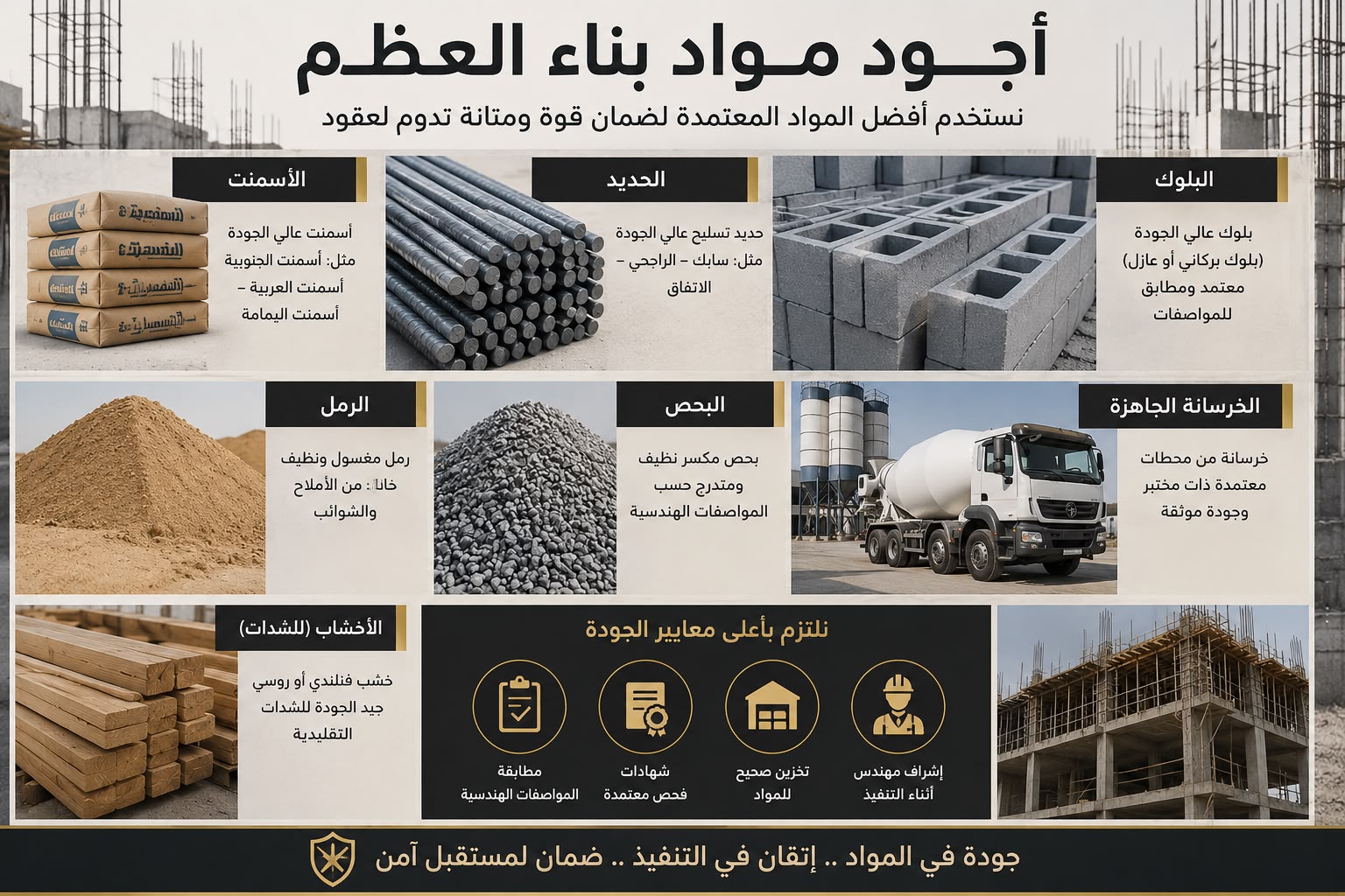 مواد البناء عالية الجودة - صفاء قباء