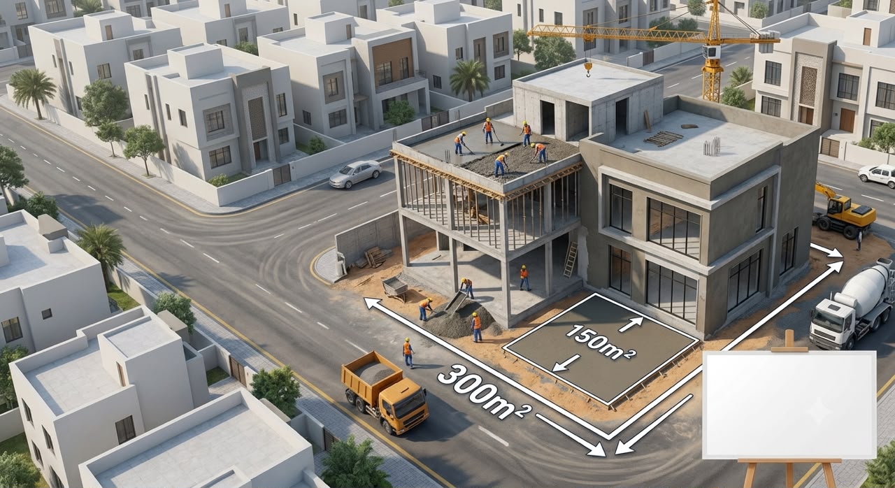 تكلفة بناء فيلا 300 متر