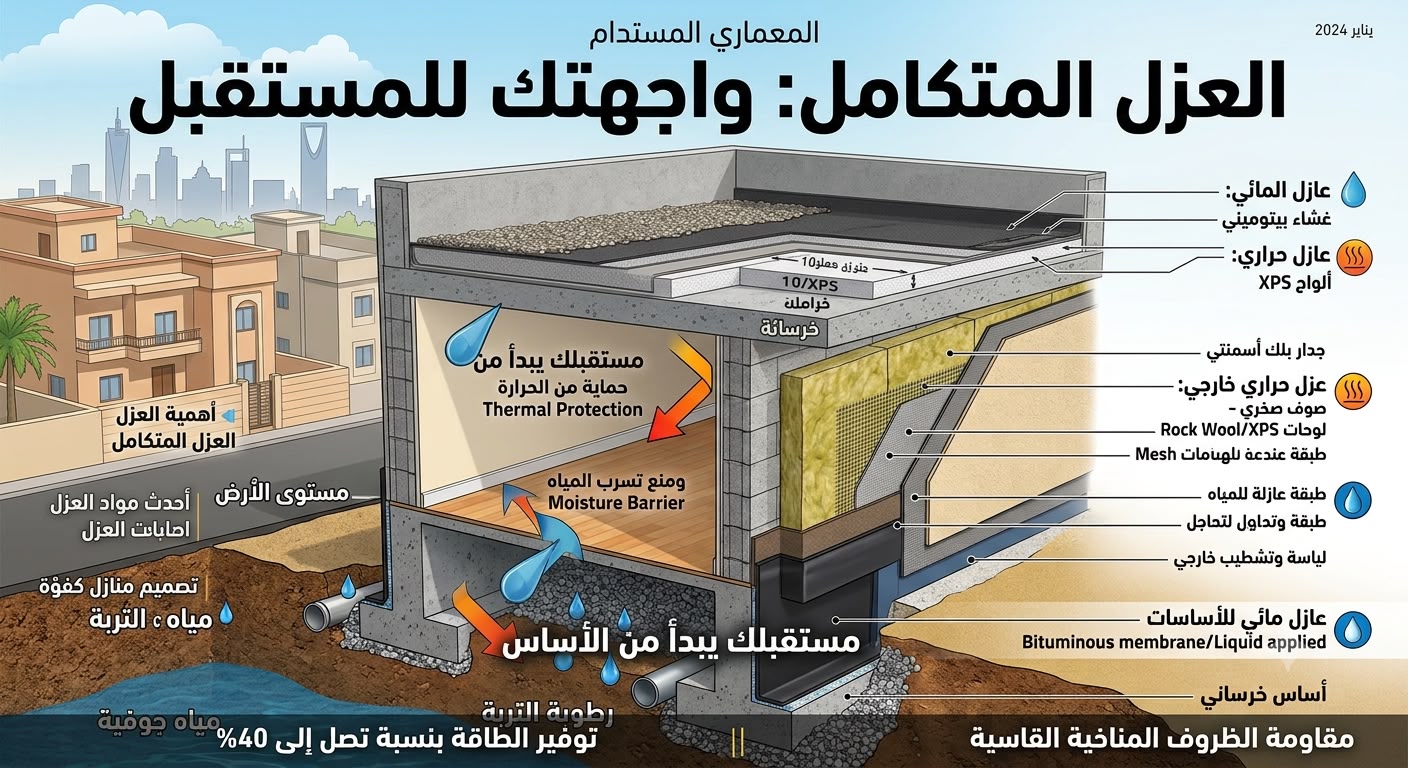 أفضل شركات العزل المائي والحراري للاسطح والفلل في الرياض 2026