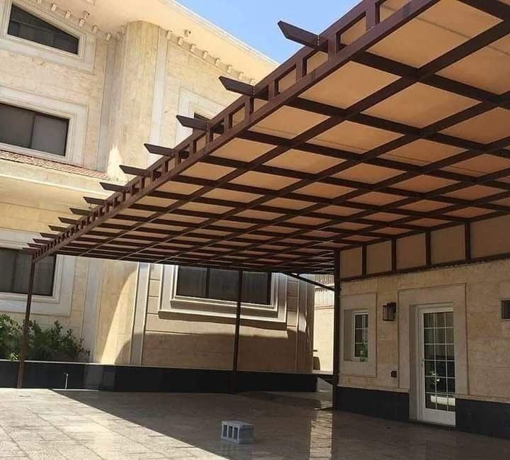 تغيير قماش مظلة برجولة في حي الرائد - الرياض